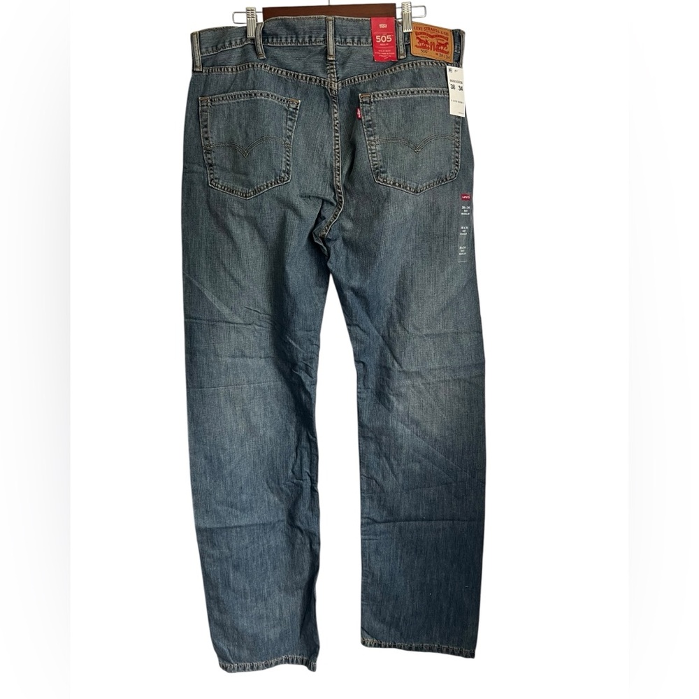 Levi's 505 Straight Leg Blue Jeans NWT - 38x34 - Picture 2 of 11